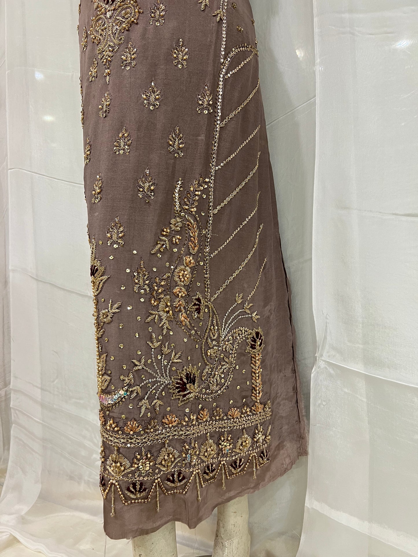 Silk gala daman long shirt