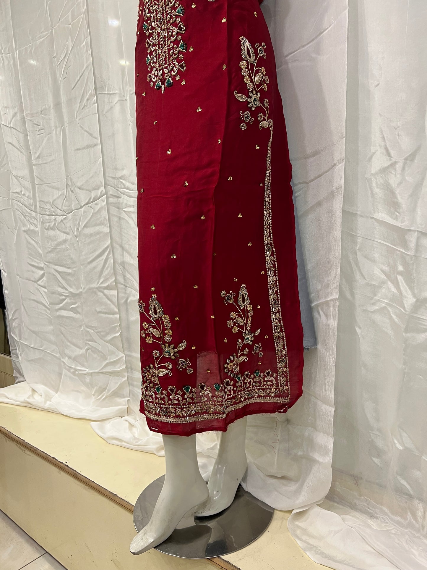 Silk chalk style long shirt