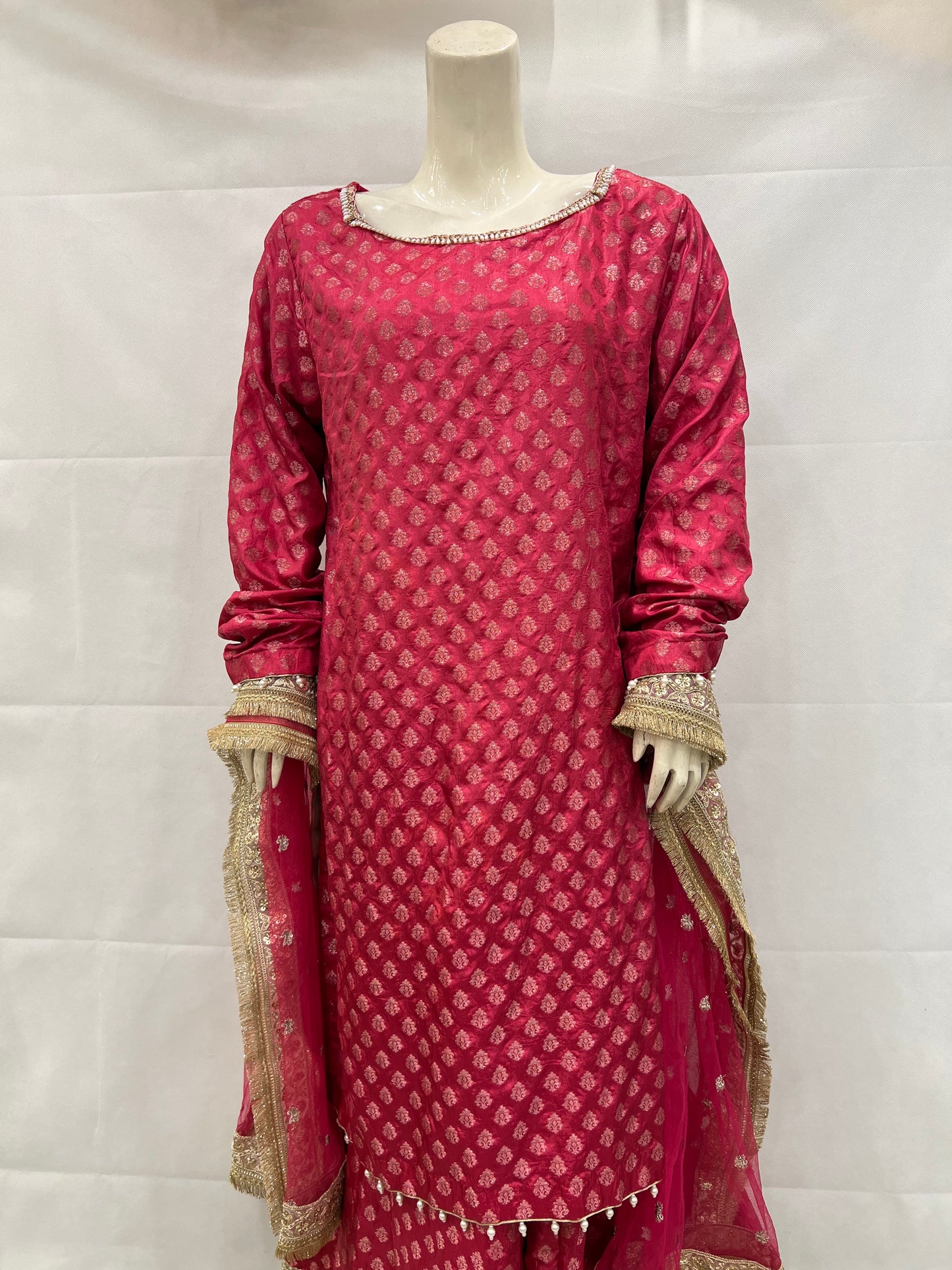 Jamawar shirt with sharara