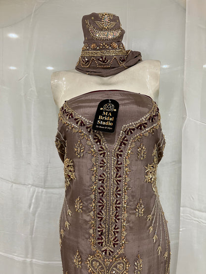 Silk gala daman long shirt