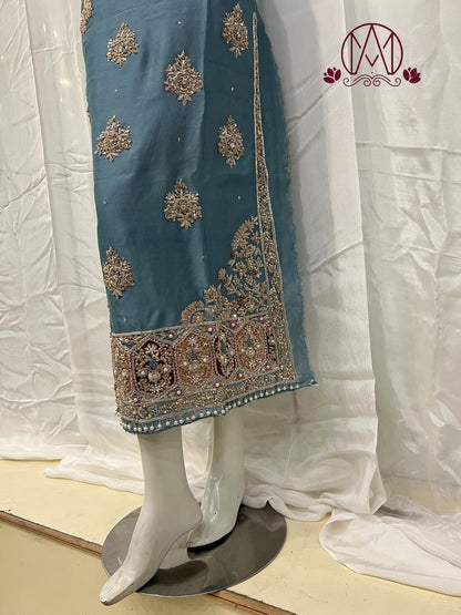 Silk gala daman long shirt