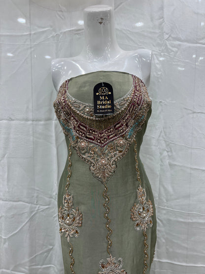 Silk daman aplic long shirt