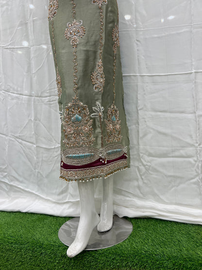 Silk daman aplic long shirt