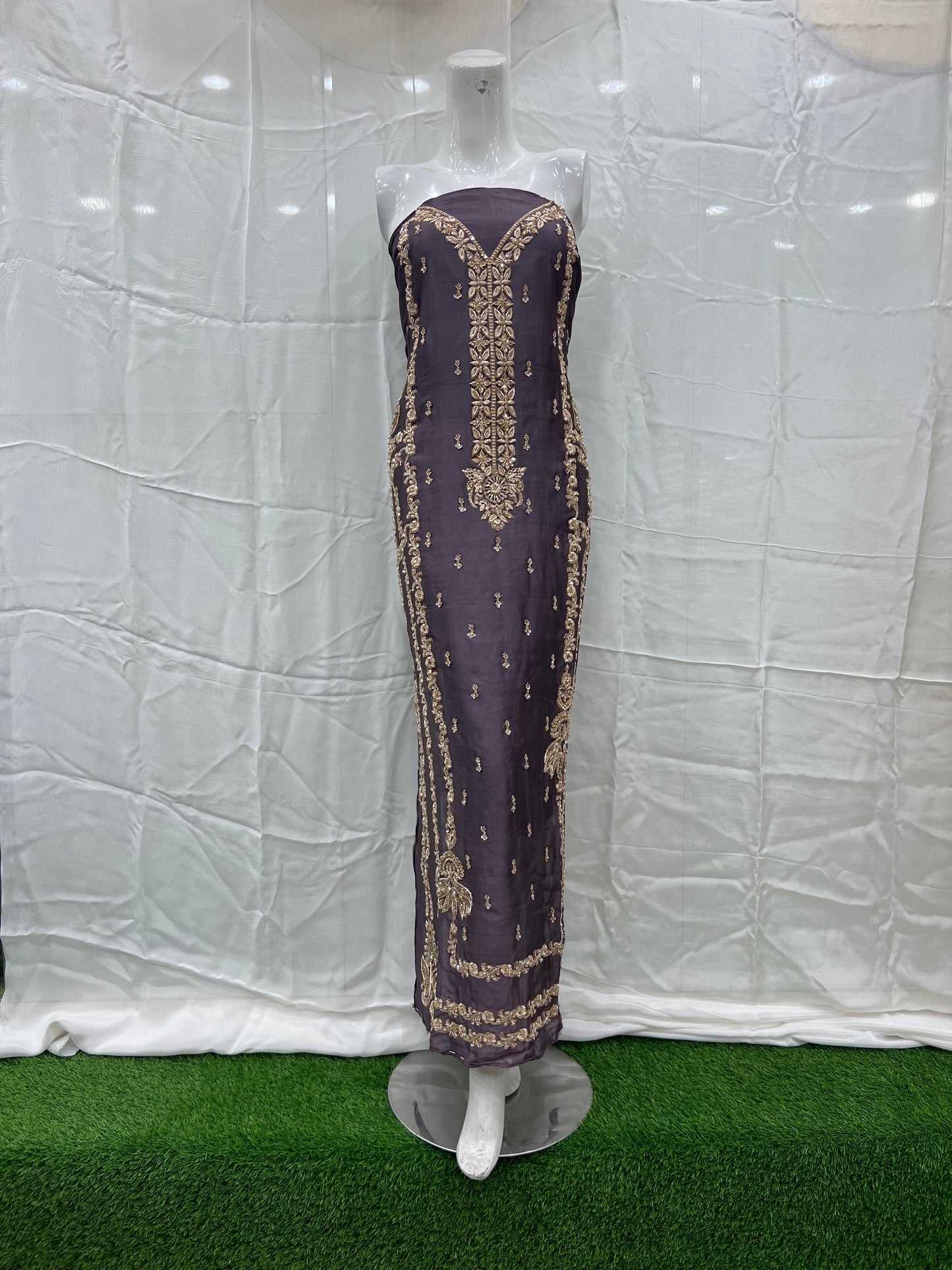 Silk front back long shirt