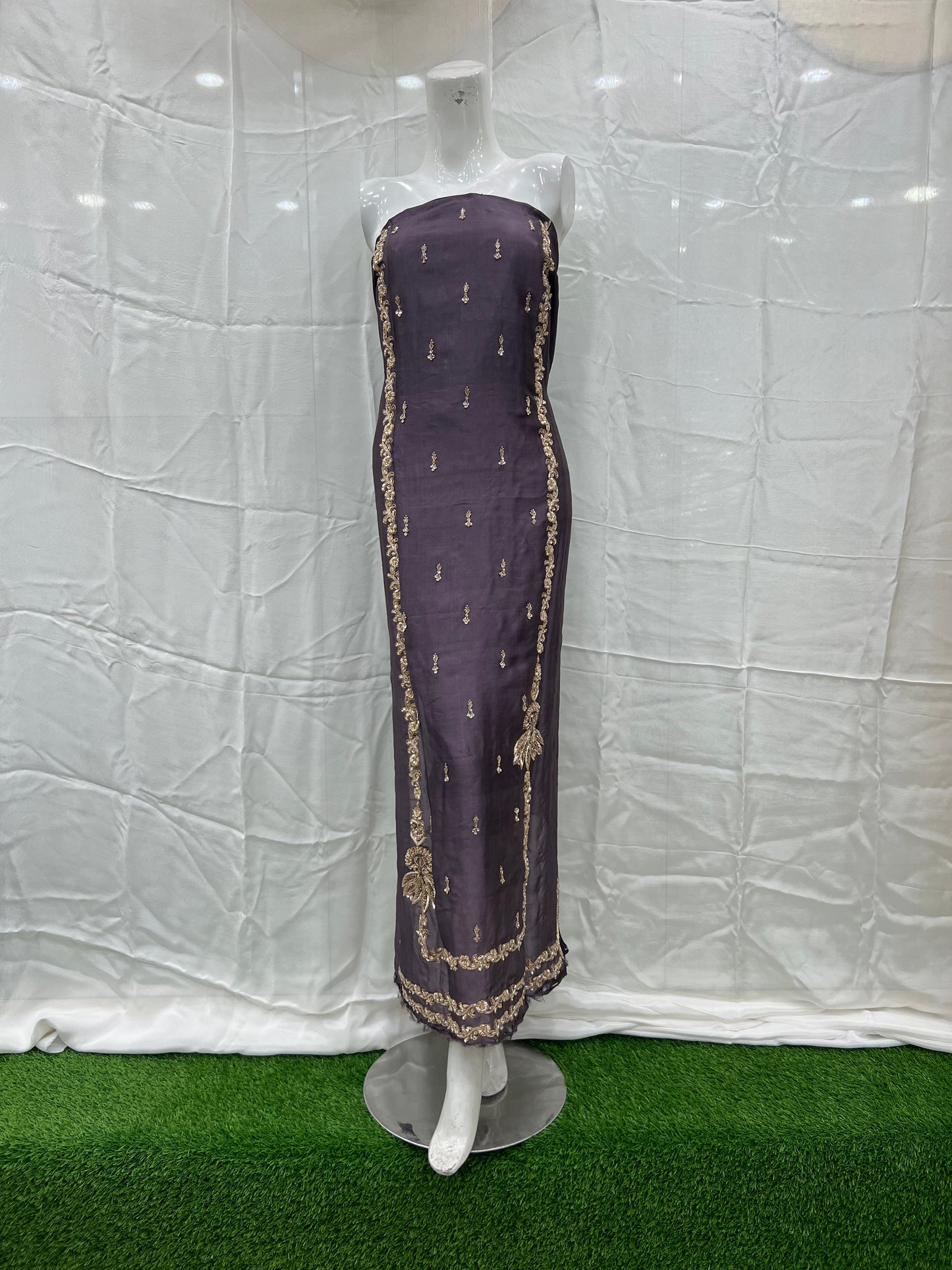 Silk front back long shirt