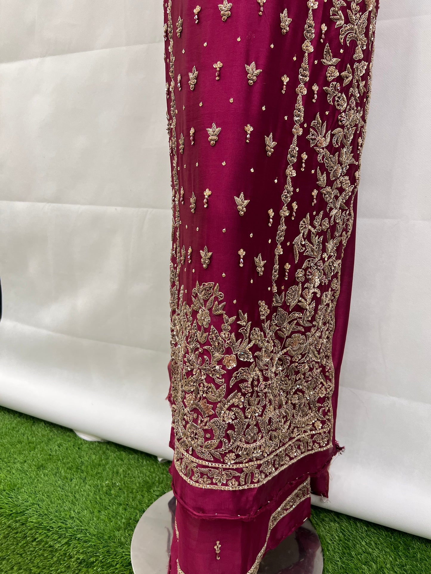 Silk antique long shirt