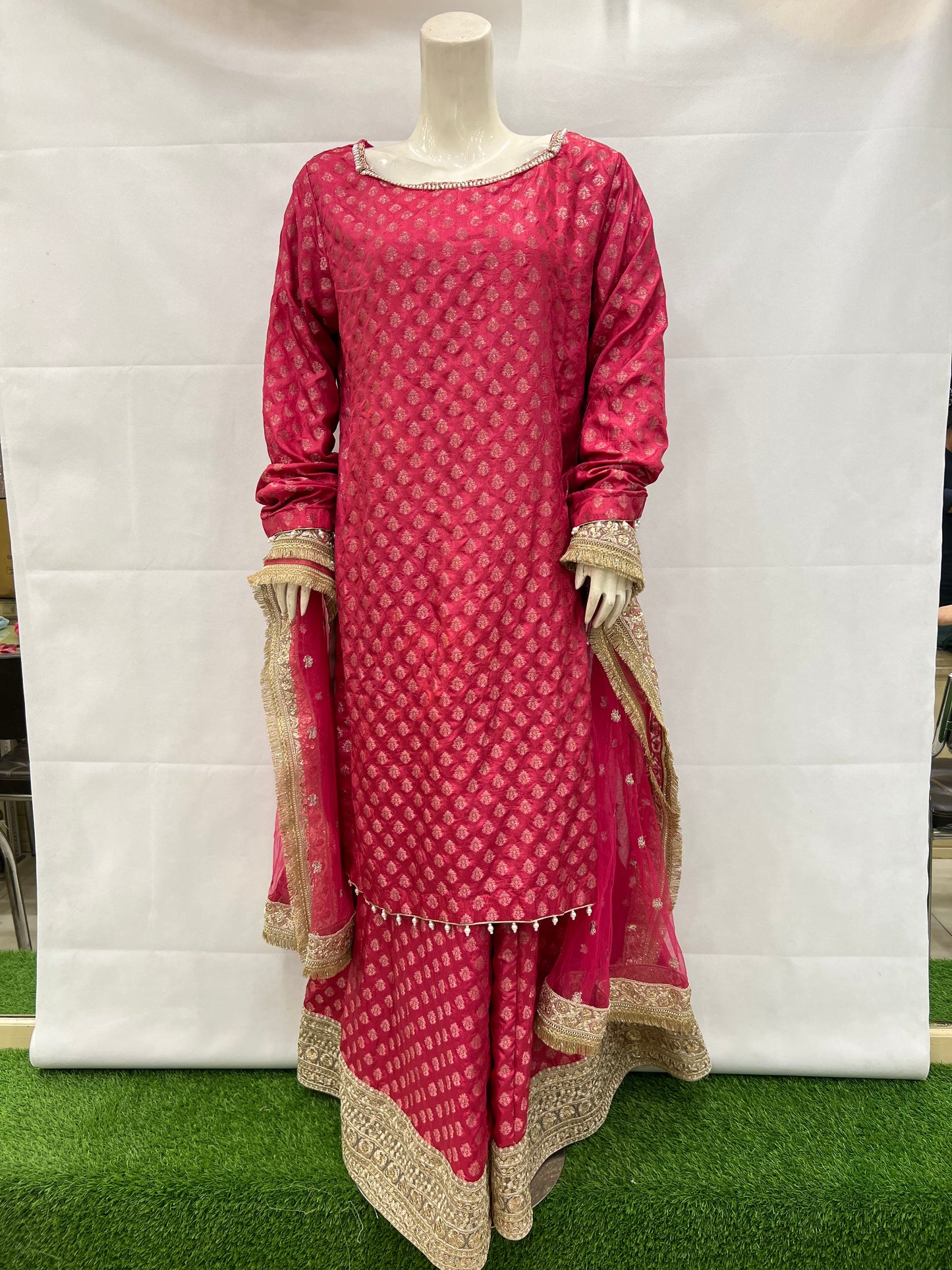 Jamawar shirt with sharara