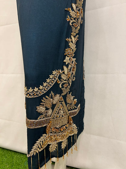 Silk long shirt with tasal