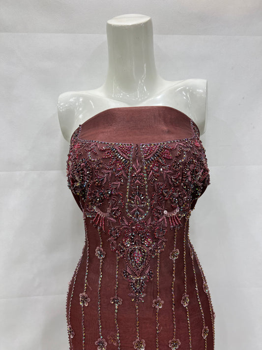 Organza base color material shirt